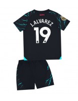 Manchester City Julian Alvarez #19 Alternativní dres pro děti 2023-24 Krátký Rukáv (+ trenýrky)